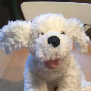 Build-A-Bear Curly White Dog-Retired